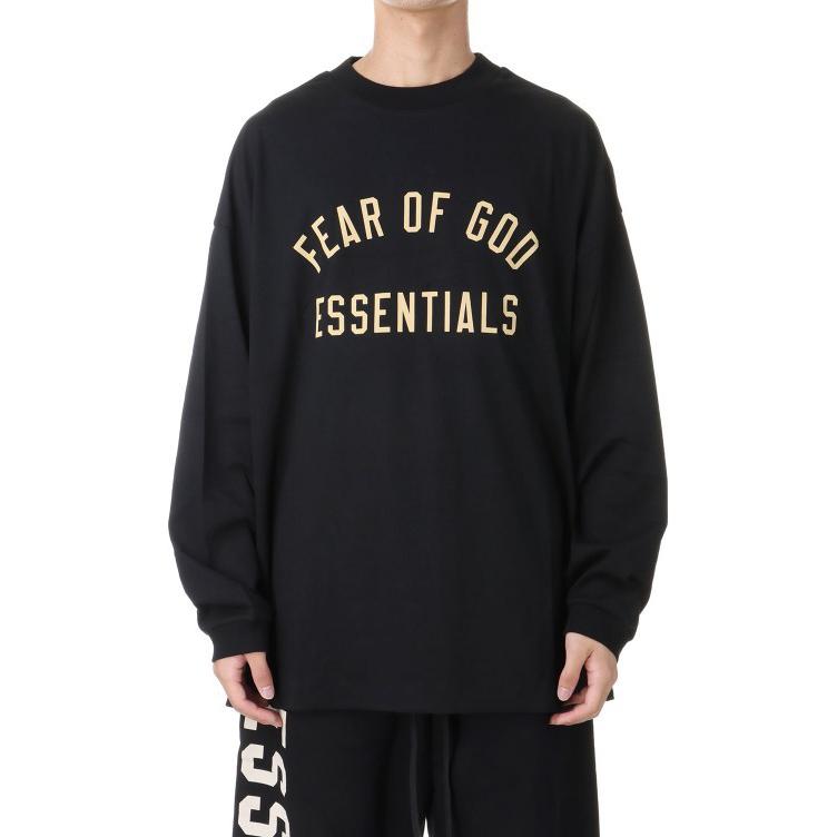 Fear of God Essentials Jersey Long-Sleeve Tee Black Men Tops 125BT244200F