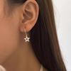 Lovely Small Star Drop Hoop Earrings For Women Men Matching Jewelry Female Girls Gifts