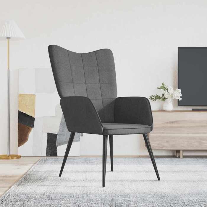 VidaXL Chaise de Relaxation Fauteuil à Dîner Chaise de Salle à Manger Sièges de Cuisine Maison Intérieur 61x70x96,5 cm Gris 327942