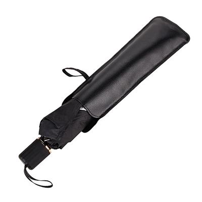 Black Pu Leather Umbrella Cover Case Portable Waterproof Umbrella Storage Pocket Water Absorbent Umbrella Bag Ultrafine