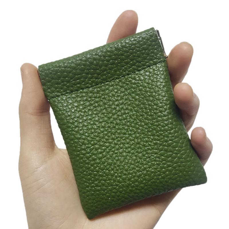 Pu Leather Coin Purse Women Men Small Mini Short Wallet Bag Key Earbuds Holder