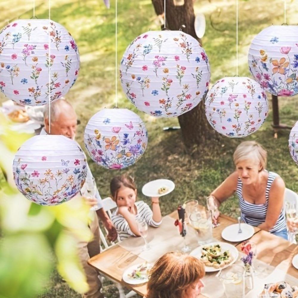 12pcs Portable Butterfly Hanging Lantern Spring Summer Theme Butterfly Theme Lantern Festive Decor