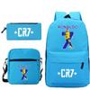 Cartable grande capacité avec bandoulière; set de trousse à crayons trois pièces pour étudiant