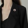 SUYU Stylish Oval Brooch With Miniature Cubic Zirconia Inlay For Elegant And Fashionable Clothing Accessories
