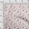 oneOone Cotton Flex Red Fabric Watercolor Floral Fabric For Sewing Printed Craft Fabric By The Yard 40 Inch