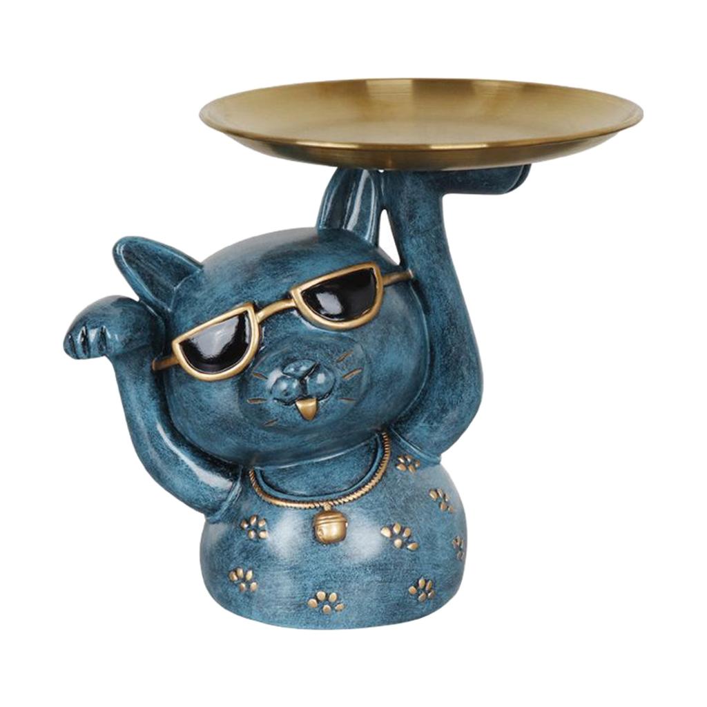 Statue Storage Tray Standing Resin Animal Sculpture Crafts Tabletop Countertop Shelf