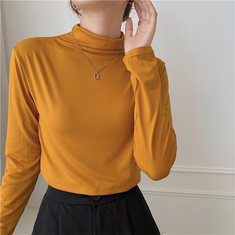 

Женская повседневная рубашка Slim Fit с полуворотом - свежий и теплый дизайн One Size 80-140 тыква