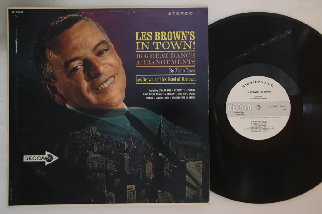 LP Record LES BROWN - Les Brown's In Town DL74607 DECCA 1965 US Pop Used