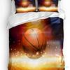 Basketball Bettwäsche-Set für Schlafzimmer Bett Zuhause Basketballspieler Silhouette Athlet Wettkampf Bettbezug Steppdeckenbezug Kissenbezug