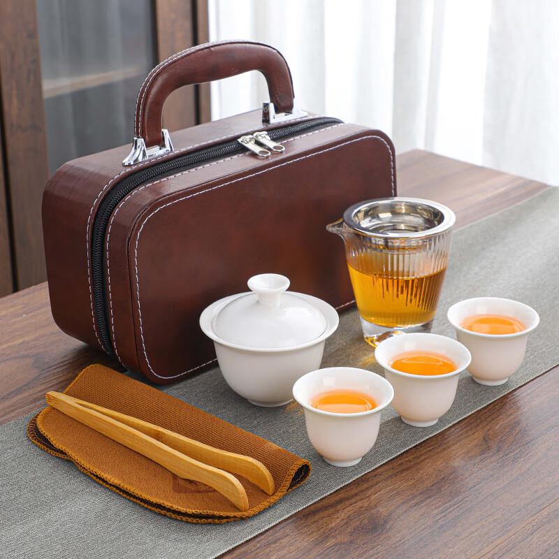 Qian Li Jiang Shan Ceramic Portable Travel Tea Set