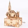 FEOOE R Wooden Jigsaw Mini Adult Decompression Children's Intelligence Stereo Jigsaw Custom Beetle Hand-cranked Music Box CJ