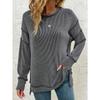 IHUASU Women's Fashion Casual Long Sleeve O-Neck Blouses & Shirts