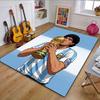 "Soccer Champion Holding Trophy Art" Patterned Carpet, Non Slip Mat Suitable for Living Room and Bedroom Sofas