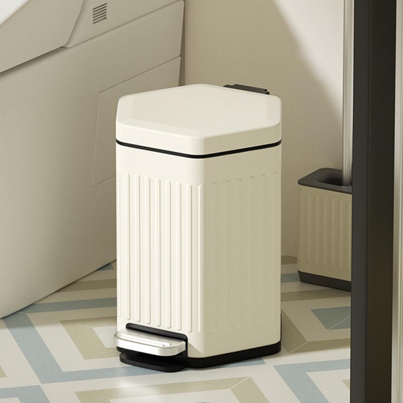 Stainless Steel Trash Bin Kitchen Pedal Trash Can Large Capacity Wastebasket Bedroom Dump Luxury Antiodor Home Garbage Container