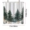 1PC Pine Forest Print Waterproof Shower Curtain Bathroom Partition Door Curtain Privacy Protection with 12 Hooks Multiple Sizes