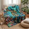 Underwater Sea Adventure Theme blanket Lightweight Warm Flannel Blanket Decorative Throw Blanket for Home Decoration