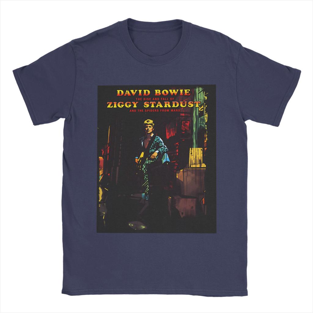 Unisexs TShirt David Bowie Ziggy Stardust Vintage Pure Cotton Tee Shirt Short Sleeve T Shirts Round Neck Tops Classic
