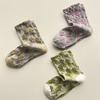 5Pairs Breathable Mid Tube Socks Patchwork Retro Socks Comfortable Floral Short Socks  Spring