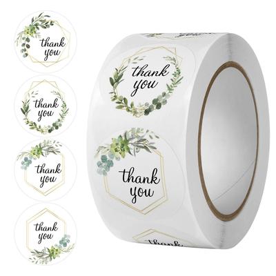500pcs Round Thank You Stickers Gift Decoration Labels For Envelope Sealing Tag Stationery Supplies Packaging Small Business