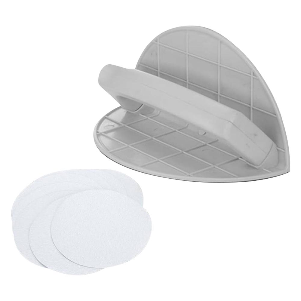 Sanding Sandpaper Tool Self-Adhesive Handheld Sander Kit Semi-Circular Internal Corner Sandpaper Grinding Tool with 10 Sandpaper