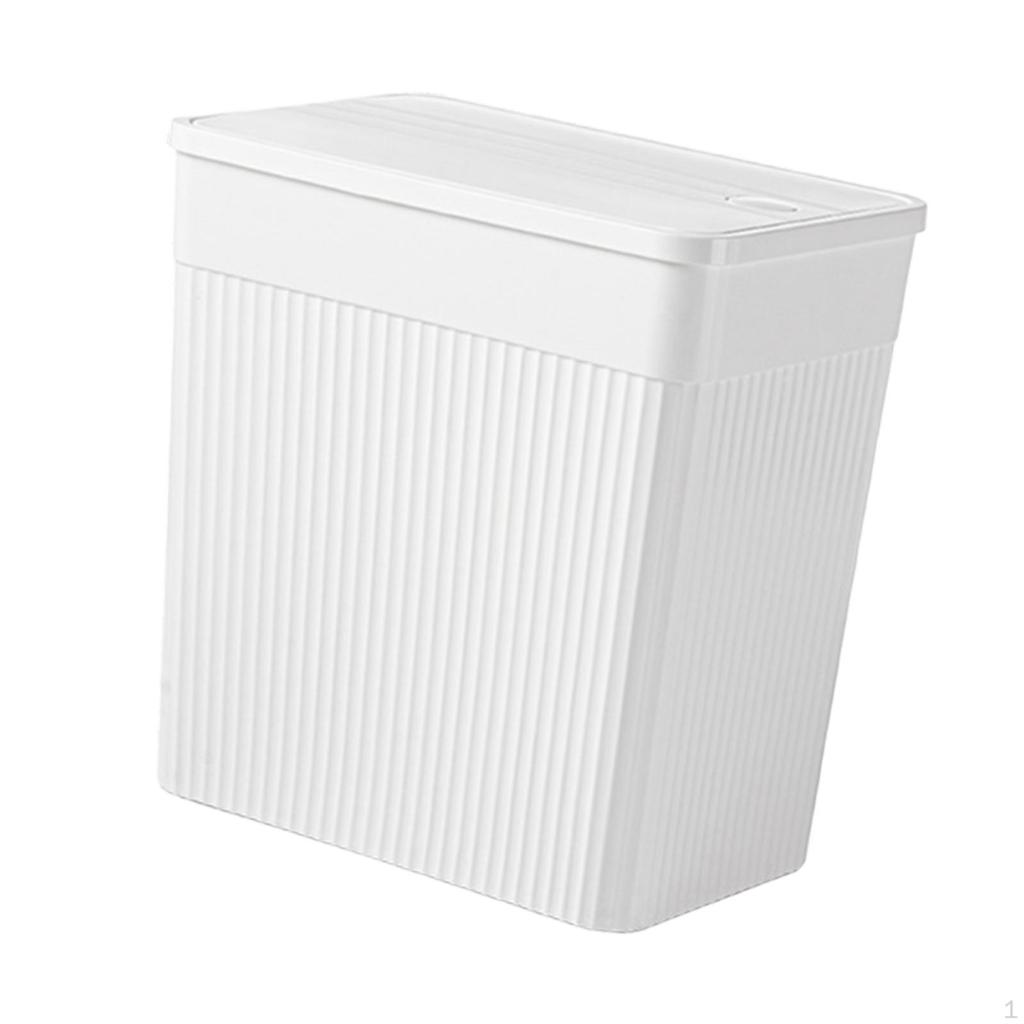 Lid Trash Can for Waste Disposal In Dorm Kitchen Office Indoor Bedroom