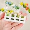 1Pcs Pretend Play Toy 1:12 Scale Dollhouse Simulated Flower Fence Decor Garden Lifelike Artificial Miniature Potted Plants