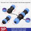 SP17 IP68 Waterproof Connector Docking Male Female Set Plug Socket 2/3/4/5/6/7/9Pin Wire Electric Aviation Cable Connector