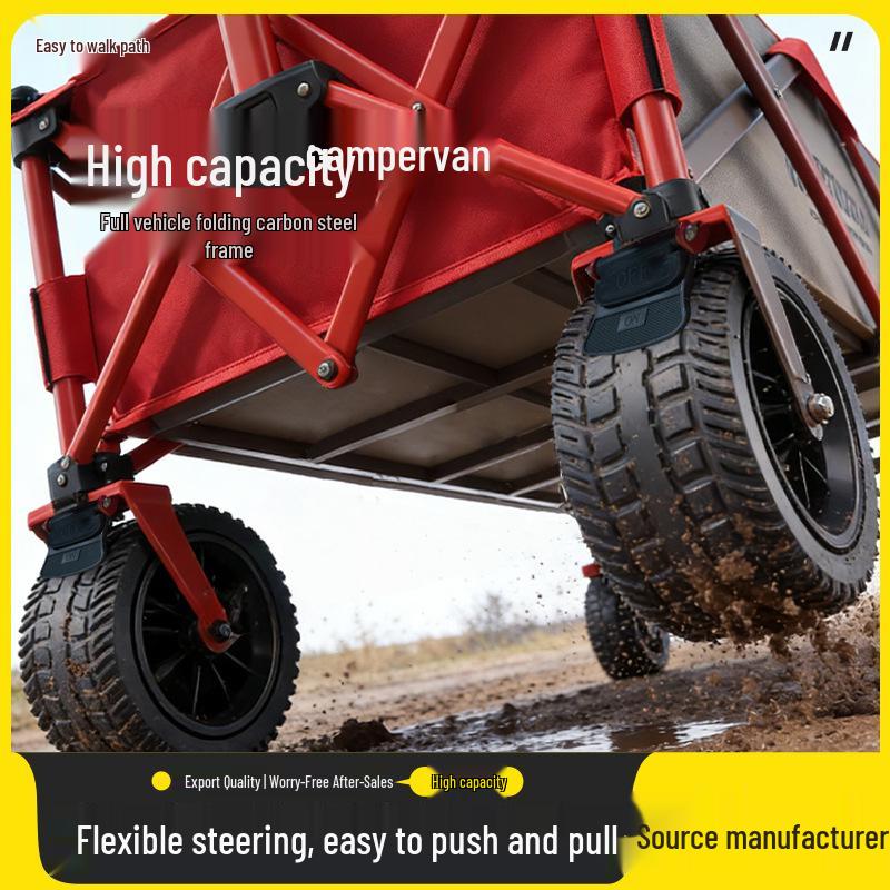 Portable Folding Handcart: Easy Storage Camping Cart & Kids Picnic Wagon
