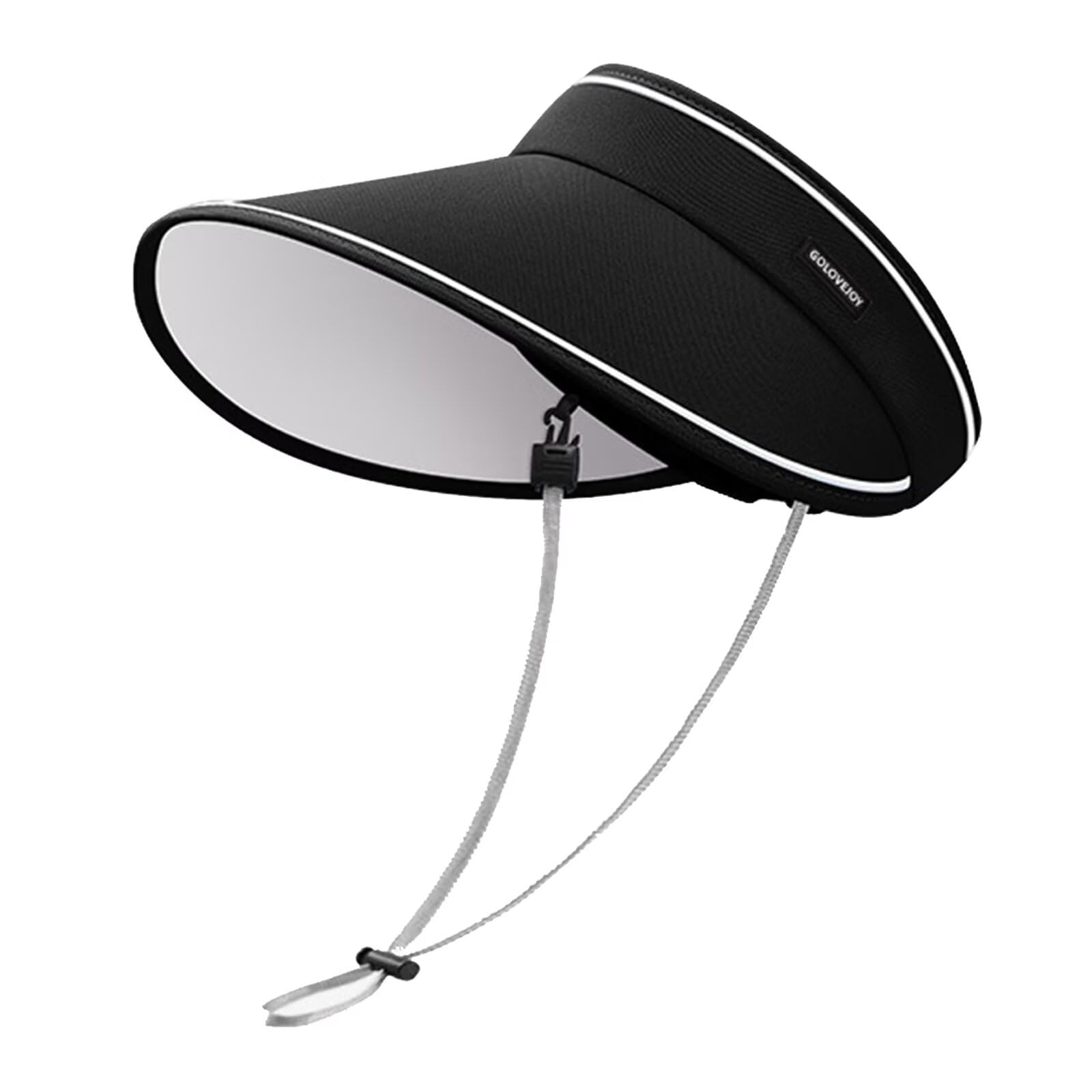 

Солнцезащитный козырек от солнца УФ пота Быстро Широкий Маленькое лицо Солнце Регулируемый Муха Черный [ZVCXOE] Женщины, Весна/Лето, Шляпа, Защита, Дышащий, Впитывающий, чёрный