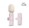 2.4G Wireless Lavalier Microphone Audio Video Recording Mini Mic with Receiver for iPhone Android Live Broadcast Gaming Phone