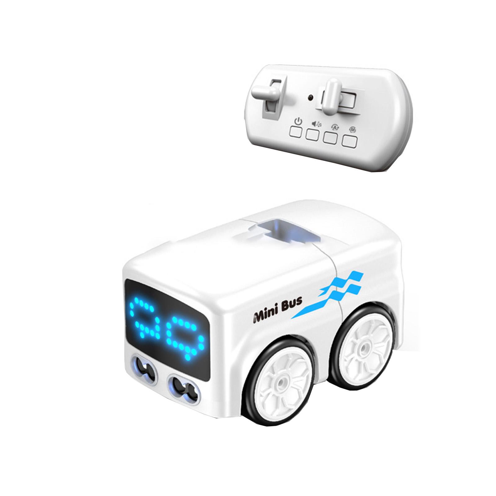 

Bus, Upgraded RC Remote Control Car Gestures Small Vehicle Automatic Avoidance Patrol Line Driving Desktop Toy Car Expression Light Adjustment One Size білий