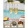 MICHLEY Unbreakable Champagne Flutes Floating Glasses Set Tritan Plastic Sparkling Wine Glass For Pool Wedding Party Barware