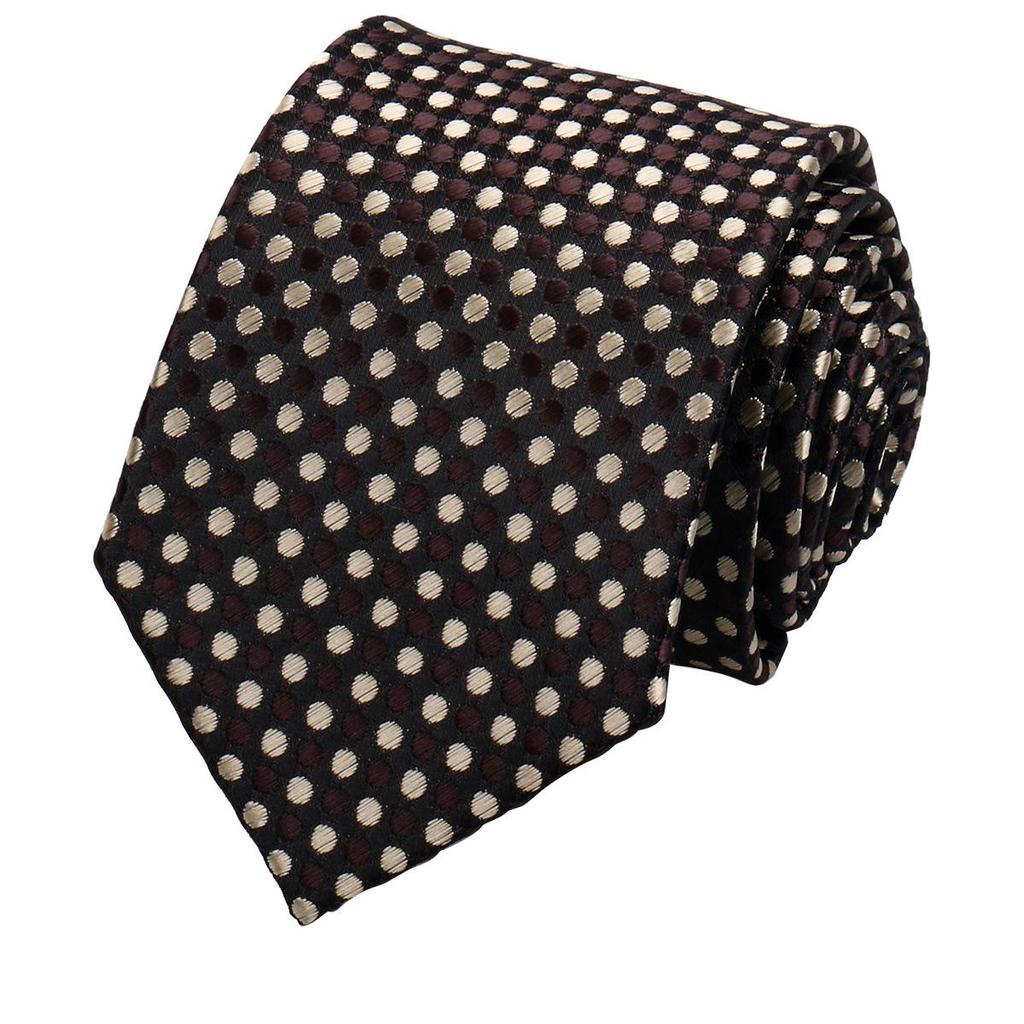 Men's High-Grade Black and Red Striped Silk Tie for Formal and Wedding Wear - 8CM