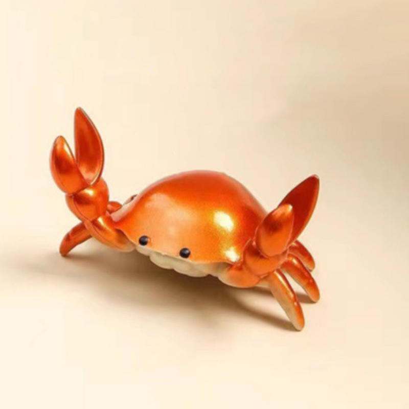 Creative Crab Weightlifting Pen Holder Creative Cute Crab Cellphone Storage Bracket Storage Rack Desktop Ornament