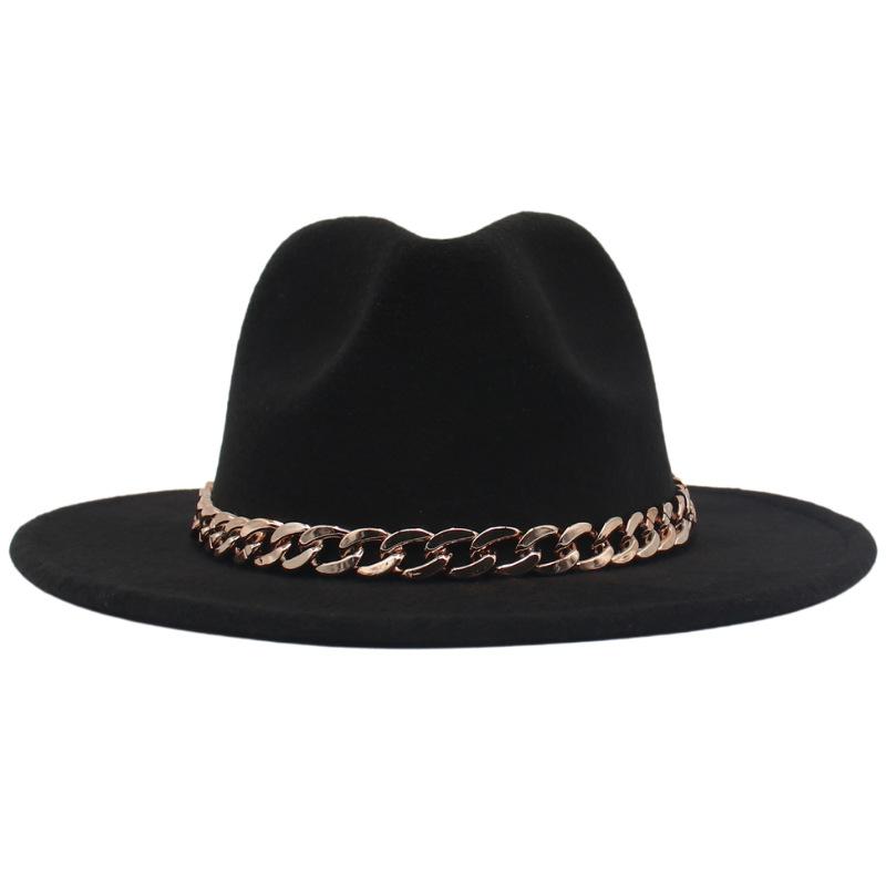 

Акриловые цепочки европейских и американских мужчин и женщин разноцветные сценические шляпы, фетровые шляпы из твида, цилиндры в джазовом стиле, шляпы M（56-58cm）