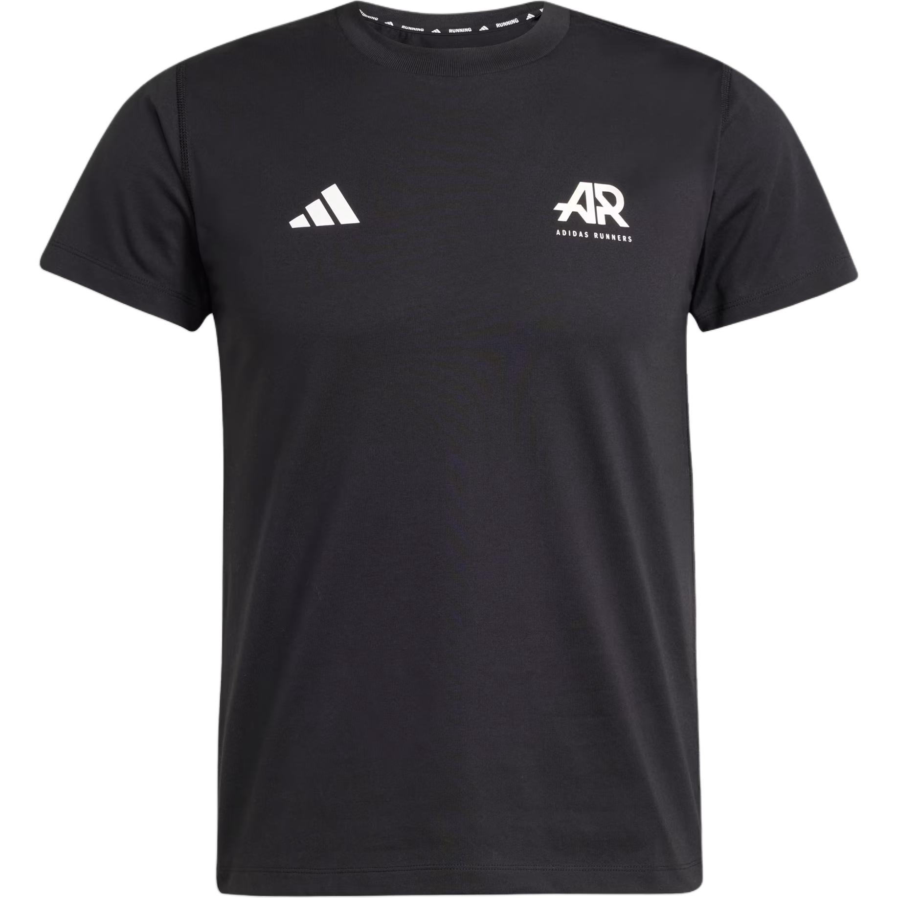 Adidas Letter Logo Round Neck Short Sleeve T-Shirt Unisex Tops Black JC7366 XS