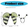 Butterfly Wing Insect Wing Bees Costume Set with Headband Set Bees Headband Bees Wing Bees Costume Accessories