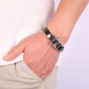 Fashion Shackle Bracelets Men Leather Rope Chain Stainless Steel Survival Button Bracelets For Women Navy Style Jewelry