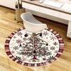 1pc Carpet Chair Mats Christmas Tree Plaid Decorations Perfect for Decorating Chairs, Polyester Carpet, for Living Room.YDT647