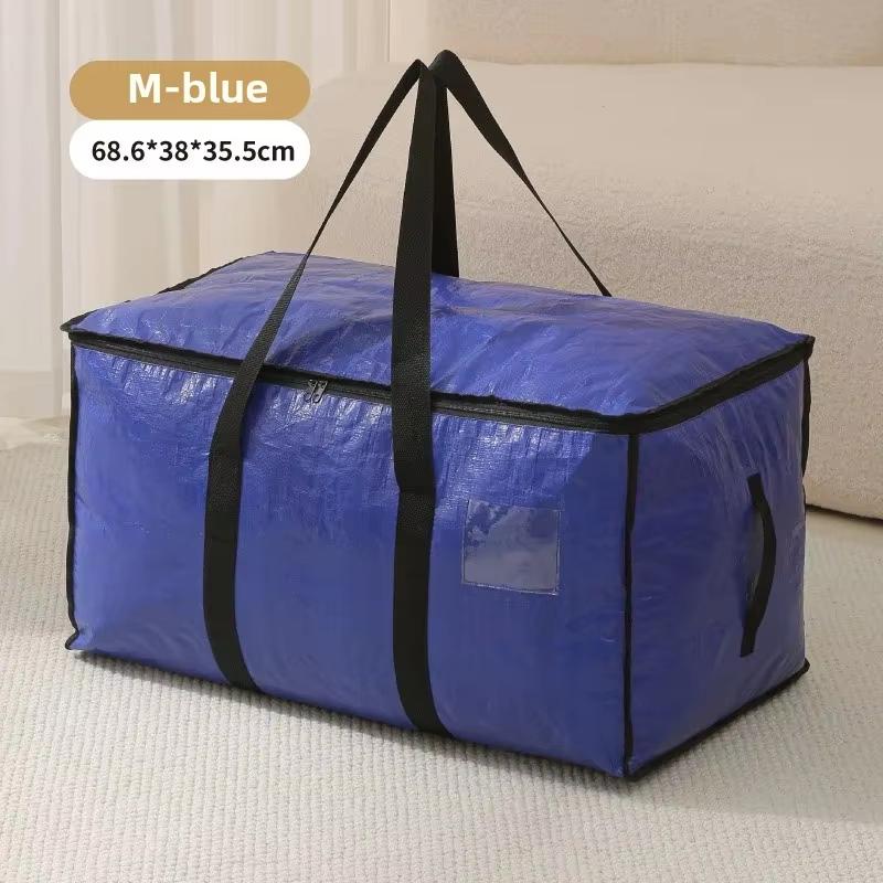 Quilt Organizer Bag Foldable Large Capacity Heavy Duty With Handle Double-Sided Zippers Camping Totes For Packing Luggage