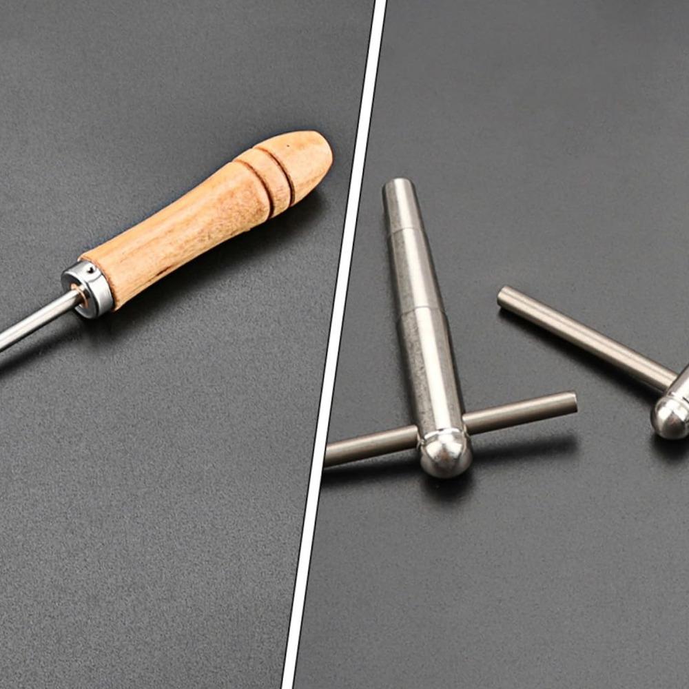 2PCS Metal Material Trumpet Wrench With Handle Brass Repair Kit Mouthpiece Truing Tool For Trumpet