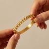Chic Studded Nail Watch Band Style Stainless Steel Bangles for Women Men 18K PVD Gold Plated Statement Non-tarnish Jewelry Gift