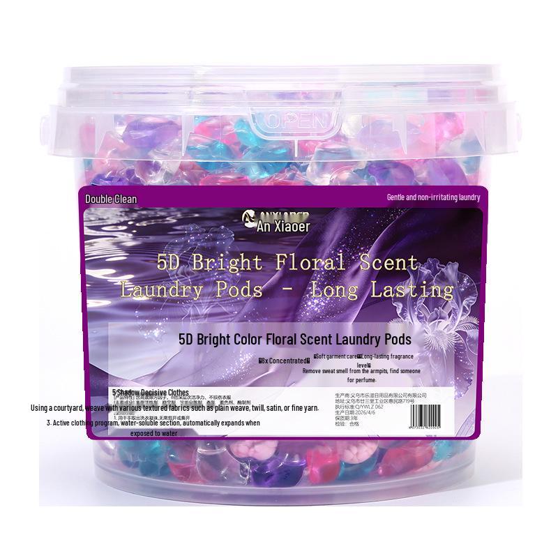 Camellia Five-in-One Laundry Pods: Long-Lasting Fragrance, Softening, Powerful Stain Removal, Concentrated Detergent