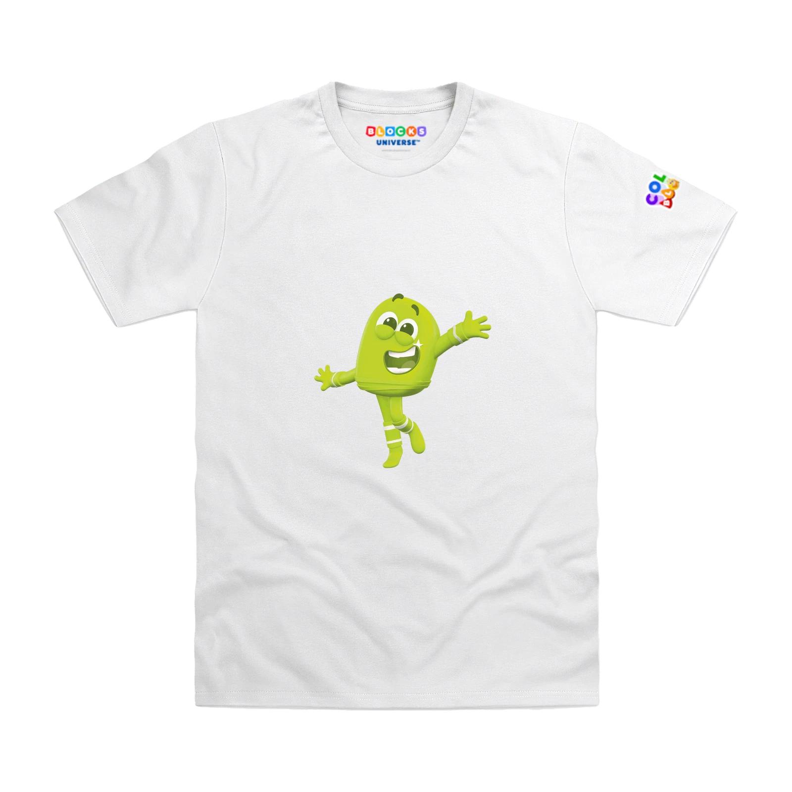 Officially Licensed Colourblocks - Colourblock Lime Kids T-Shirt 150