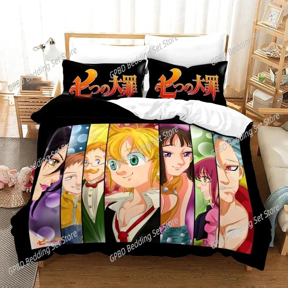 

3D Printed Seven Deadly Sins Bedding Set Anime Meliodas Duvet Cover Double Twin Full Queen King Adult Kid Bedclothes Quilt Cover 70x133cm 2pcs