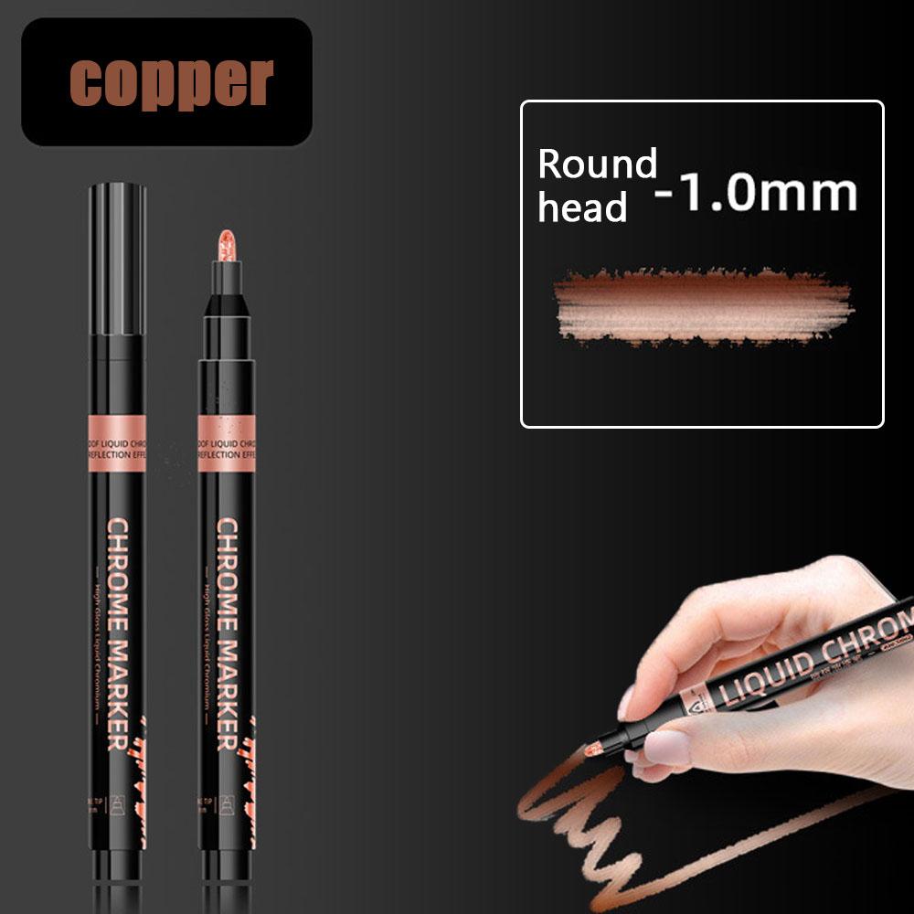 

Хромированная зеркальная ручка-маркер 0,7/1/2 мм DIY светоотражающая художественная краска ручка перманентные цветные маркеры золотой серебряный бронзовый маркер для стайлинга автомобилей