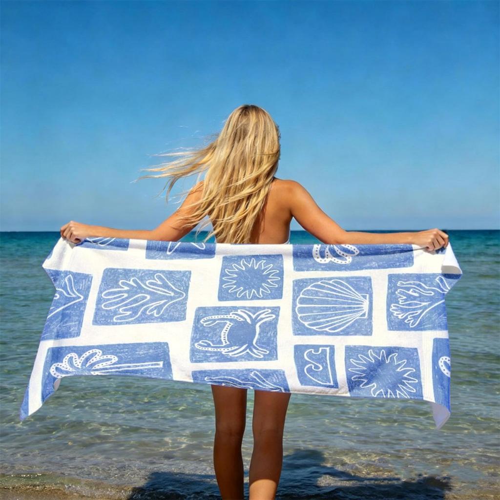 Abstract Color Splash Oversized Beach Towel – Plush & Absorbent, Modern Design for Home & Easter Gift Use