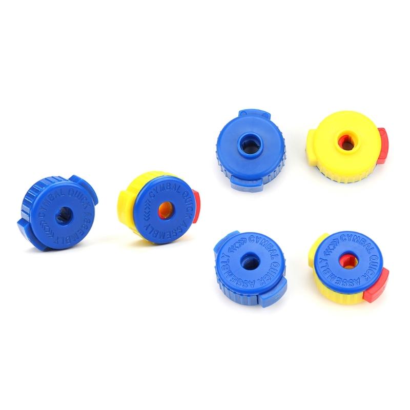 Quick Release Cymbal Nut & Cymbal Mate Black Plastic Cymbal Nuts 8mm Quick Sets