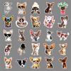 50 Chihuahua Graffiti Stickers Personalized Cartoon Cute Dog Creative Decorative Mobile Phone Case Refrigerator Stickers