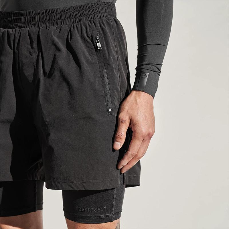 

Быстросохнущие спортивные компрессионные шорты для бега и тренировок L чёрный